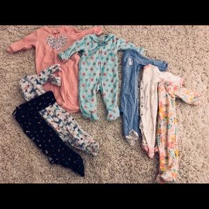 9 month girl winter pajama bundle